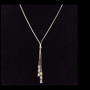 Genuine Austrian crystal necklace in faux silver